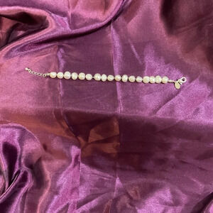 White natural pearl bracelet with classic hook closure. Worn once. Beautiful.